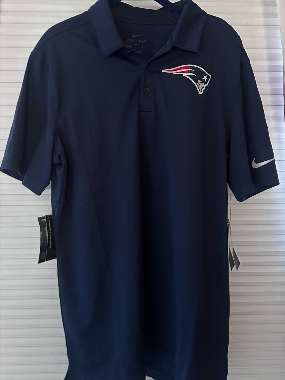 NFL Navy Polo with Patriots Logo